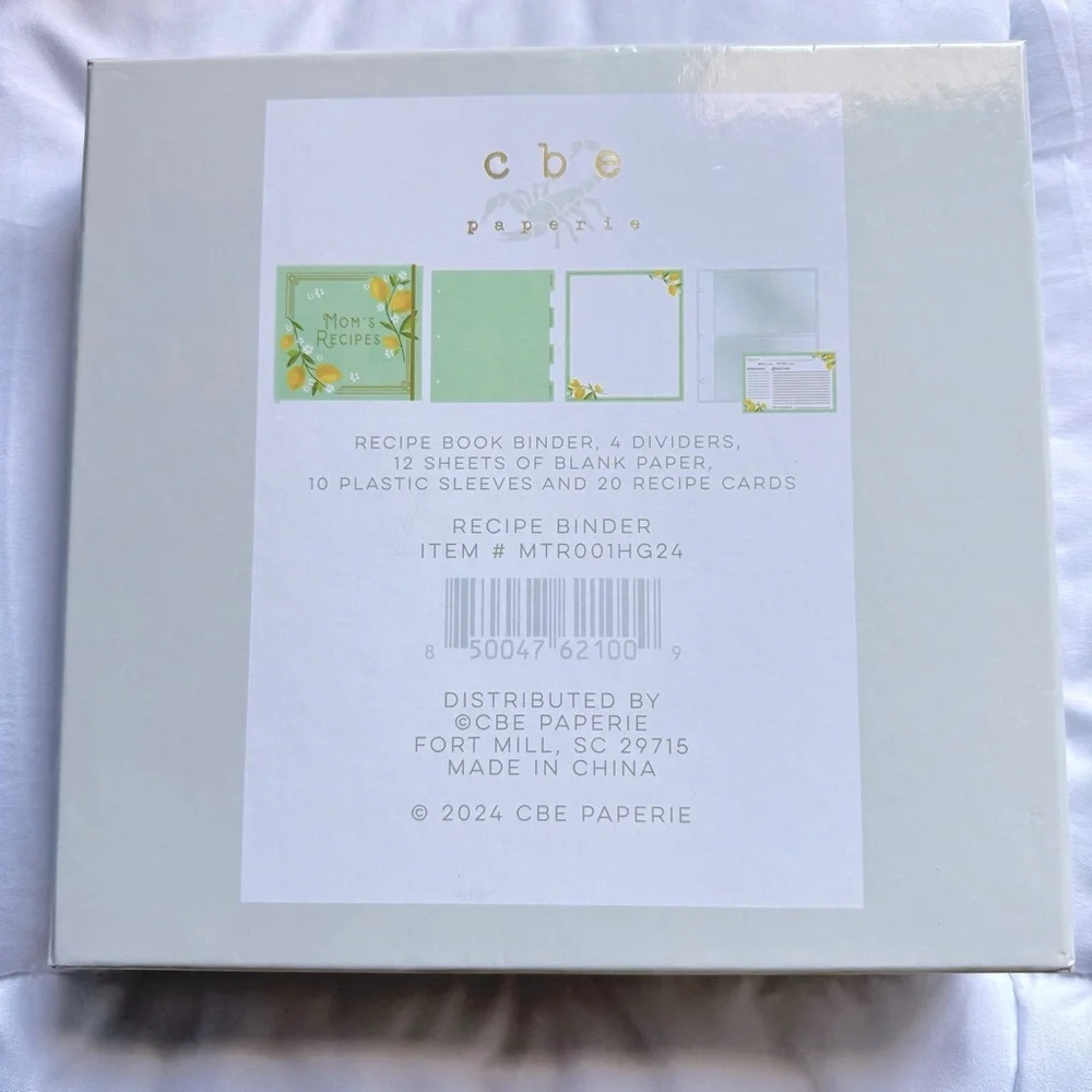 Mom's Recipes Lemon Design Recipe Box